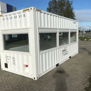 20ft high cube fixed glazing observation container