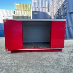 4m x 2m insulated coshh flat pack storage unit