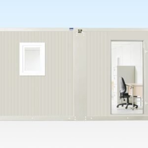 6.5m x 4.6m side linked flat pack container office