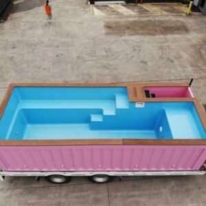 pink 20 ft container pool