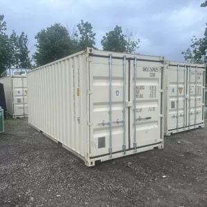 Home 20ft open side shipping container – one trip – with side doors